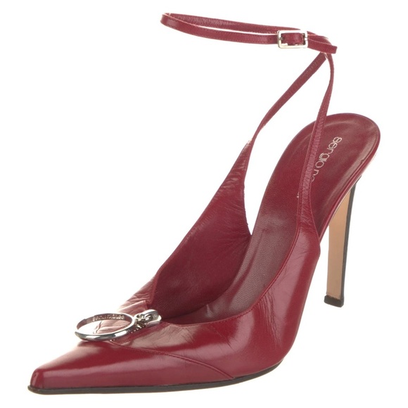 Sergio Rossi Vintage Leather Slingback Pumps - Picture 4 of 4